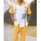 Fashion Men’s 2-Piece Harajuku Retro Summer Suit