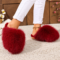 Fluffy Slippers Plush Slides Warm Shoes Women Winter