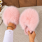 Fluffy Slippers Plush Slides Warm Shoes Women Winter