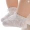 Girls’ White Lace Ruffle Breathable Summer Cotton Socks