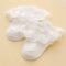 Girls’ White Lace Ruffle Breathable Summer Cotton Socks