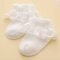 Girls’ White Lace Ruffle Breathable Summer Cotton Socks