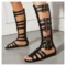 Gladiator Sandals Knee High Flat Sandal Women Summer
