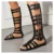 Gladiator Sandals Knee High Flat Sandal Women Summer