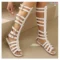 Gladiator Sandals Knee High Flat Sandal Women Summer