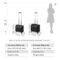 Hanke Men’s Business Travel Carry-On Spinner Rolling Suitcase