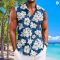 Hawaiian Coconut Print Sleeveless Flip-over Men’s Shirt