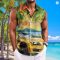 Hawaiian Coconut Print Sleeveless Flip-over Men’s Shirt