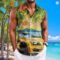 Hawaiian Coconut Print Sleeveless Flip-over Men’s Shirt