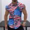 Hawaiian Coconut Print Sleeveless Flip-over Men’s Shirt