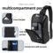 HcanKcan Men’s Multifunction USB Crossbody Bag