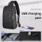 HcanKcan Men’s Multifunction USB Crossbody Bag