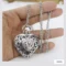 Heart Pocket Watch Pendant Necklace Quartz Watch Gift