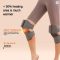 Heated Knee Massager Brace Vibration 3 Levels Black