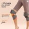 Heated Knee Massager Brace Vibration 3 Levels Black