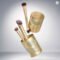 Hourglass Dragon Brush Set 3 Pieces Gold Tin