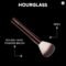 Hourglass Round-Head Powder Brush with Soft Fiber Bristles