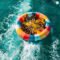 Inflatable UFO Disco Towable Tube Spinning Water Float