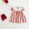 Ins Girls Baby Summer Cartoon Embroidered Collar Dress