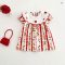 Ins Girls Baby Summer Cartoon Embroidered Collar Dress
