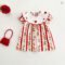 Ins Girls Baby Summer Cartoon Embroidered Collar Dress