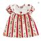 Ins Girls Baby Summer Cartoon Embroidered Collar Dress