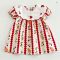 Ins Girls Baby Summer Cartoon Embroidered Collar Dress