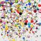 JUNAO 1400pcs Mix Size Clear Silver Rhinestones Flatback