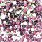 JUNAO 1400pcs Mix Size Clear Silver Rhinestones Flatback