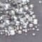 JUNAO 1400pcs Mix Size Clear Silver Rhinestones Flatback