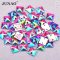 JUNAO 50pcs 7x21mm Sewing Crystal AB Rectangle Rhinestone