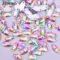 JUNAO 50pcs 7x21mm Sewing Crystal AB Rectangle Rhinestone