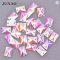 JUNAO 50pcs 7x21mm Sewing Crystal AB Rectangle Rhinestone