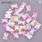 JUNAO 50pcs 7x21mm Sewing Crystal AB Rectangle Rhinestone