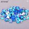 JUNAO 50pcs 7x21mm Sewing Crystal AB Rectangle Rhinestone