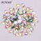 JUNAO 50pcs 7x21mm Sewing Crystal AB Rectangle Rhinestone