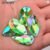 JUNAO Green AB Teardrop Sewing Rhinestones
