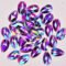 JUNAO Green AB Teardrop Sewing Rhinestones