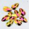 JUNAO Green AB Teardrop Sewing Rhinestones