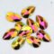 JUNAO Green AB Teardrop Sewing Rhinestones