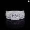JewelryPalace 3Pcs 925 Silver Halo Engagement Ring Set