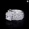 JewelryPalace 3Pcs 925 Silver Halo Engagement Ring Set