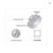 JewelryPalace 3Pcs 925 Silver Halo Engagement Ring Set