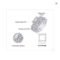 JewelryPalace 3Pcs 925 Silver Halo Engagement Ring Set