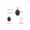 JewelryPalace 8ct Natural Smoky Quartz 925 Silver Pendant