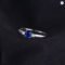 JewelryPalace Blue Sapphire 925 Silver 3 Stone Ring