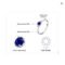 JewelryPalace Blue Sapphire 925 Silver 3 Stone Ring
