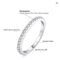 JewelryPalace Moissanite Half Eternity Ring