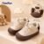 Kids’ Waterproof PU Leather Running Sneakers for Children