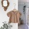 Korean Baby Girl Cute Collar Short Sleeve Top